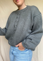 Grijze wollen dames trui - maat XL/XXL