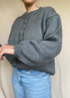 Grijze wollen dames trui - maat XL/XXL