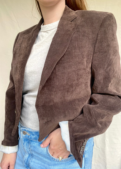 Cropped bruine blazer - maat M/L