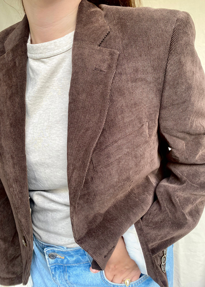 Cropped bruine blazer - maat M/L