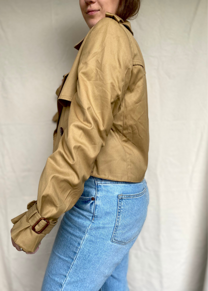 Remade cropped trenchcoat - maat L