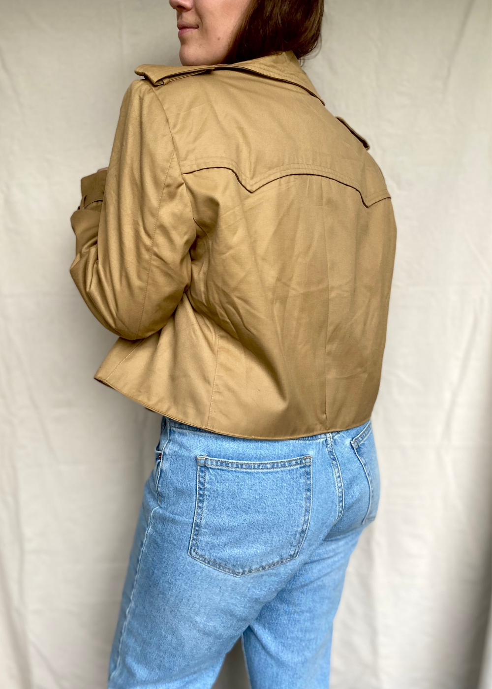 Remade cropped trenchcoat - maat L