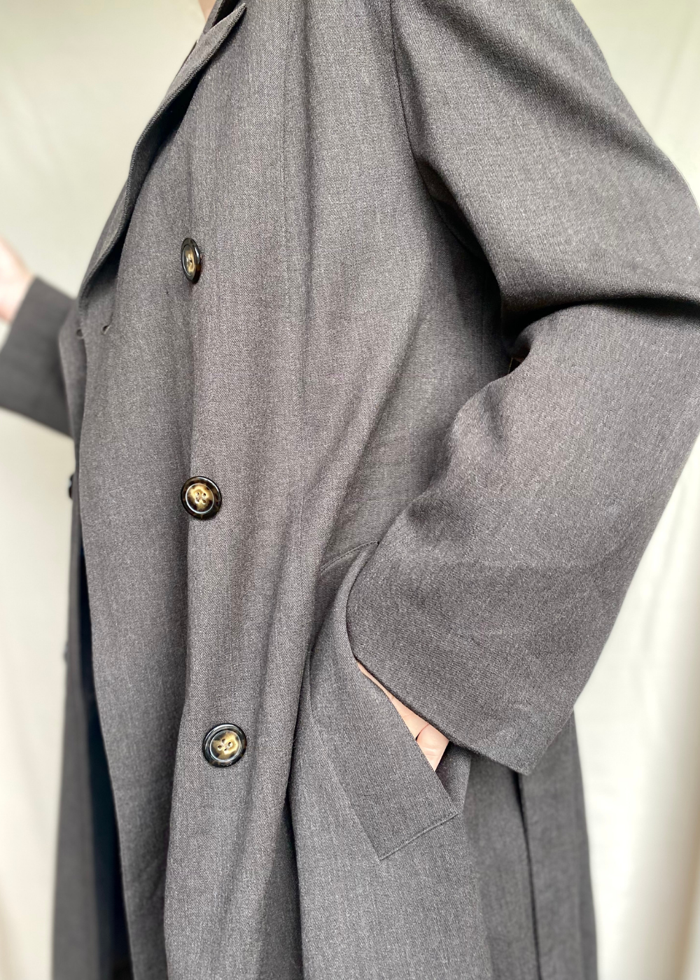 Bruine katoenen trenchcoat - maat M/L