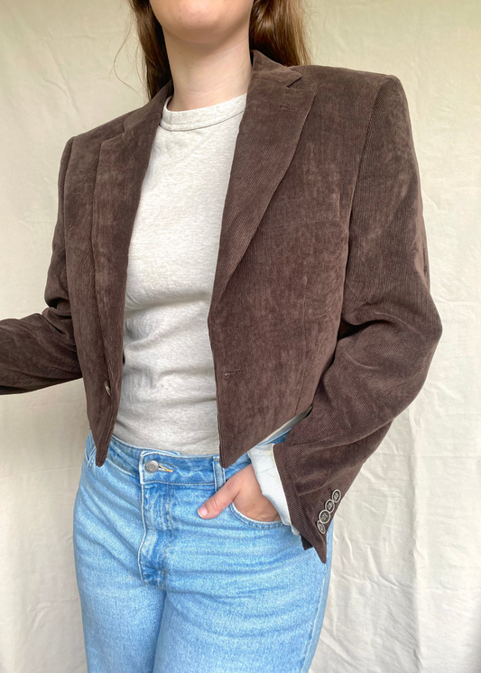 Cropped bruine blazer - maat M/L
