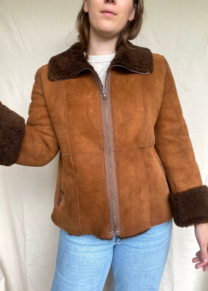 Faux fur lammy coat - maat S/M
