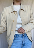 Beige zijde bomberjacket - maat M/L