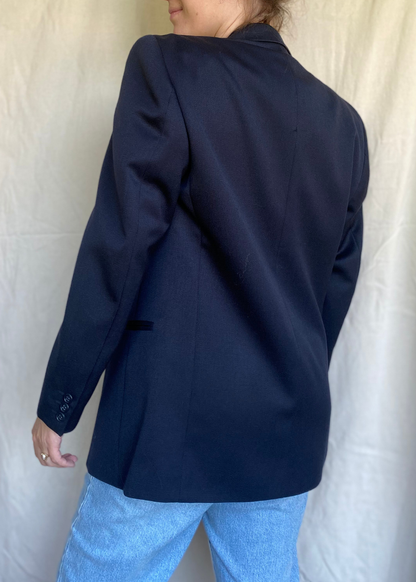 Lana wol donkerblauwe blazer - maat L