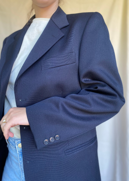 Lana wol donkerblauwe blazer - maat L
