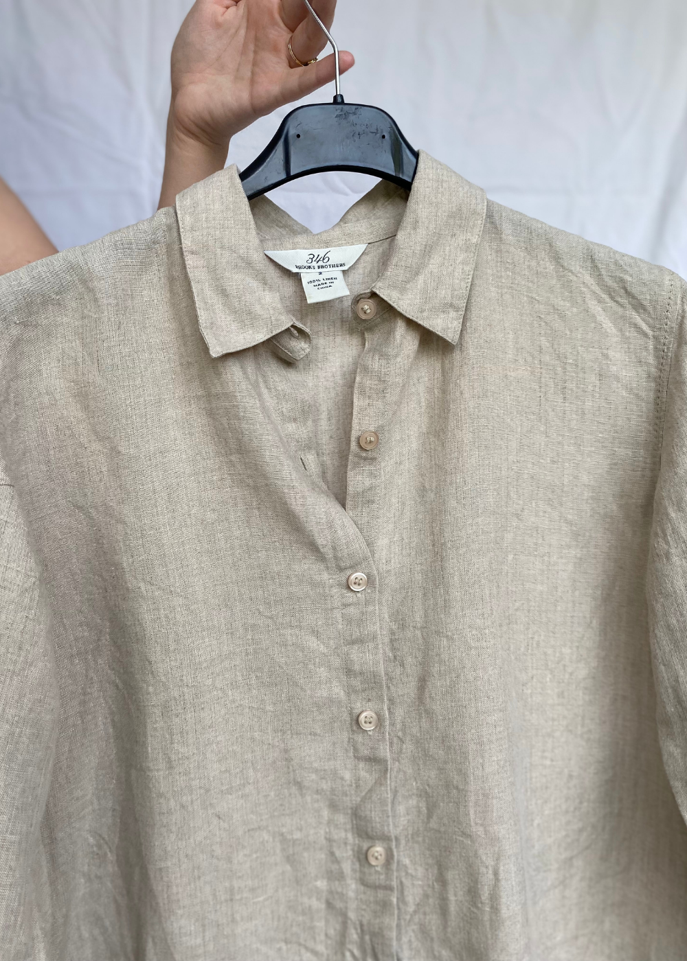 Beige linnen blouse - maat S/M