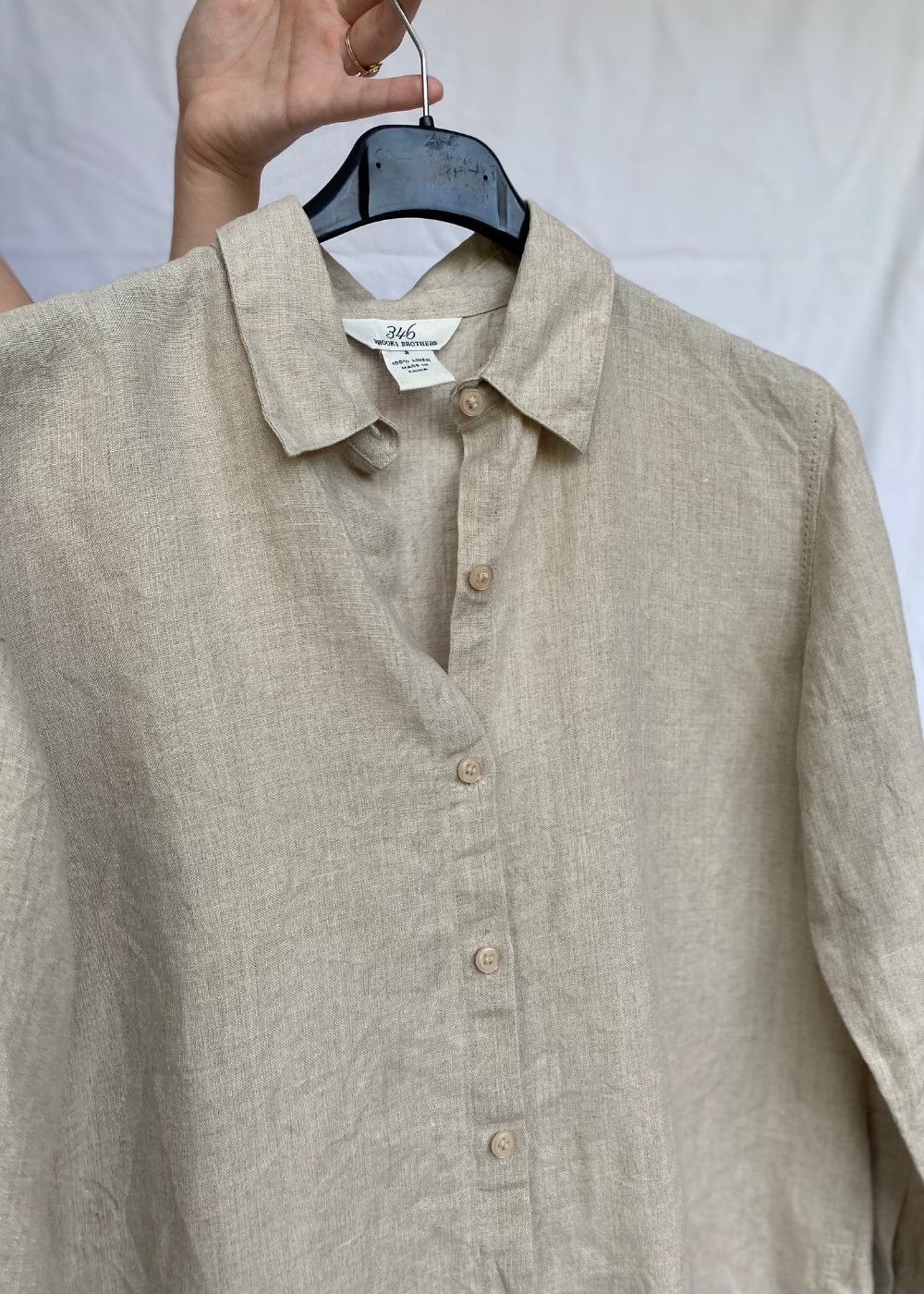 Beige linnen blouse - maat S/M
