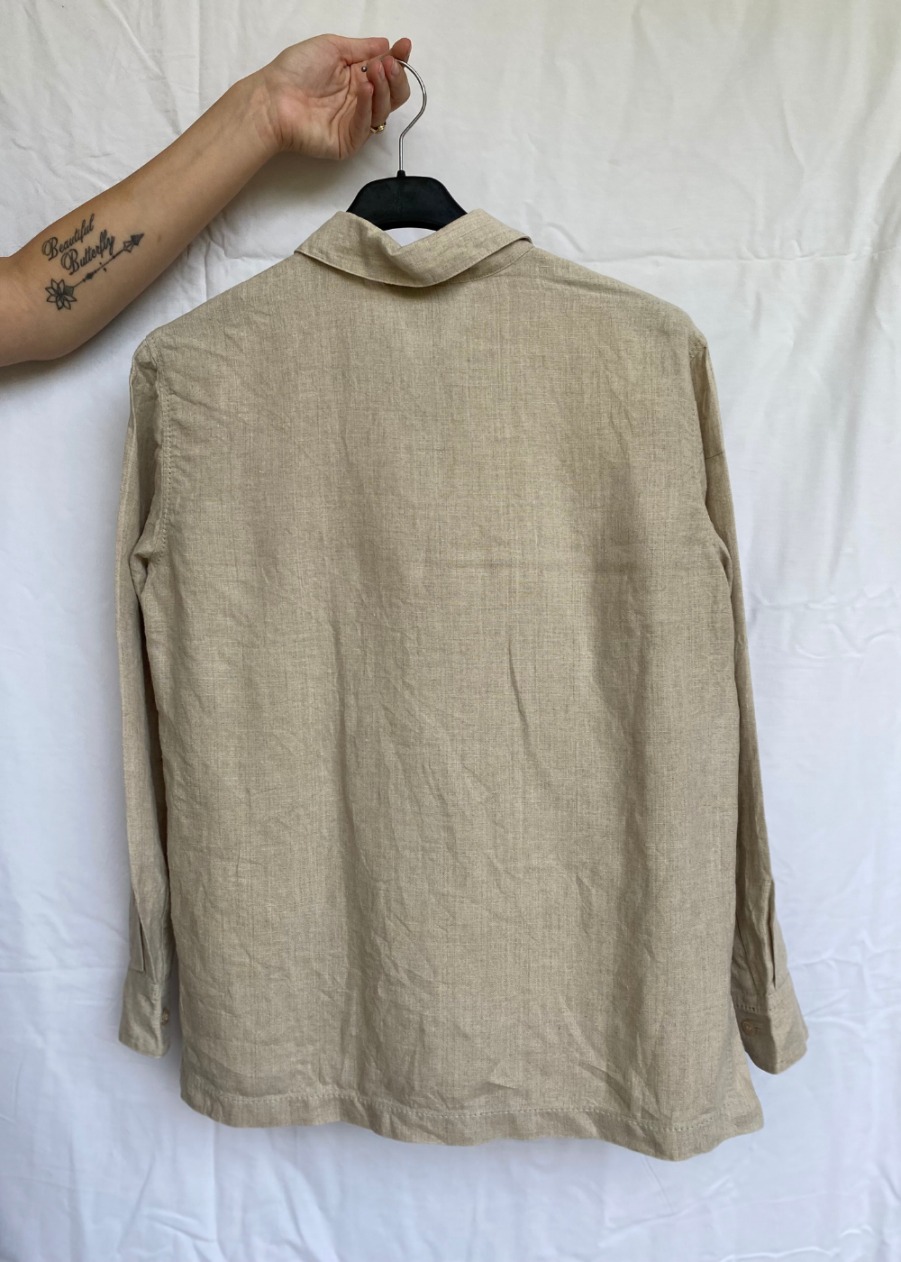 Beige linnen blouse - maat S/M