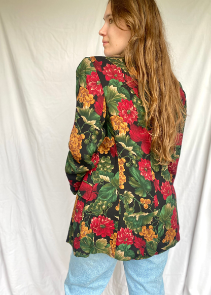 Dames bloemen blazer - maat L