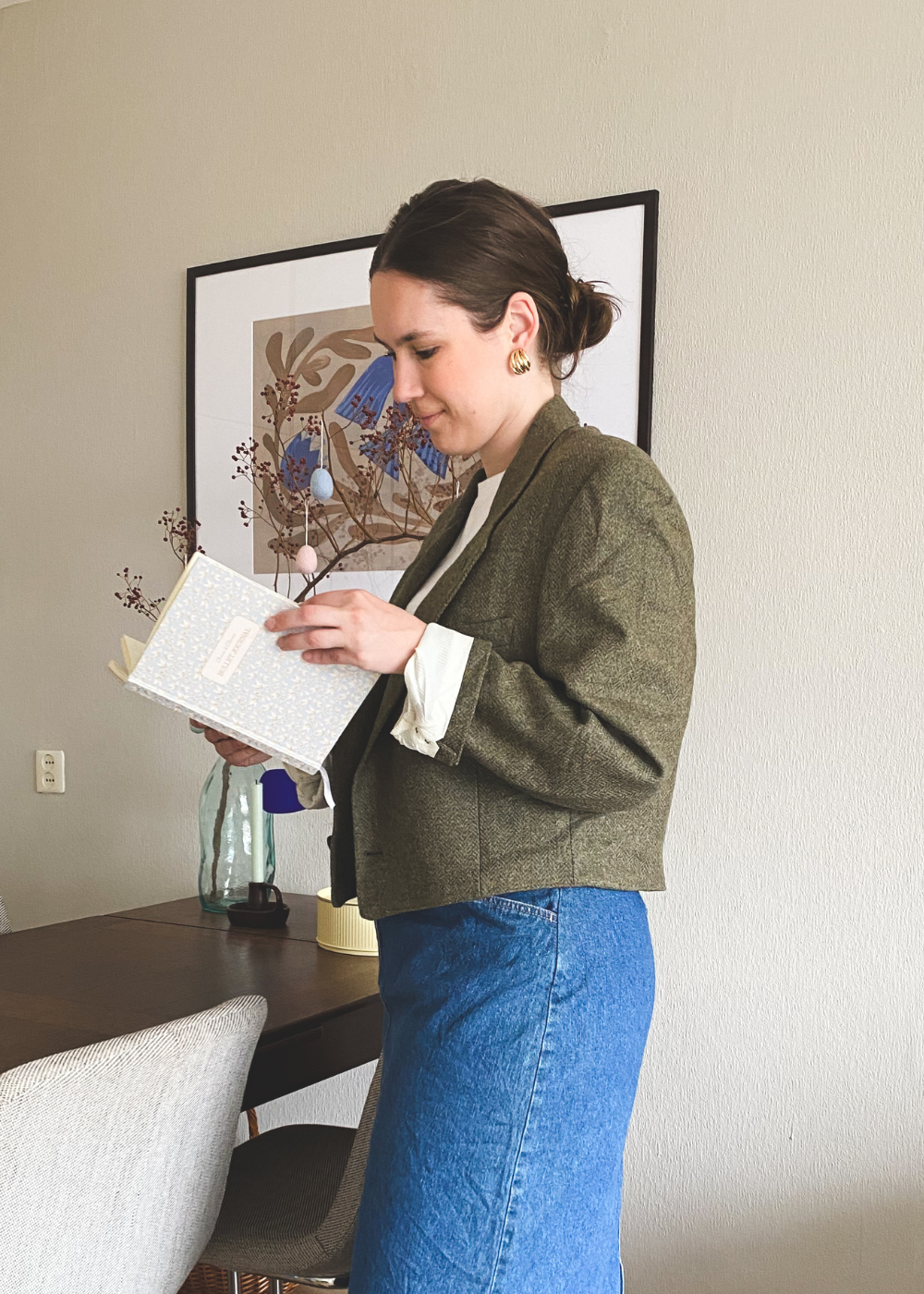 Remade groene blazer - maat L/XL