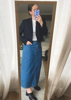 Mid-waisted spijker rok - maat L