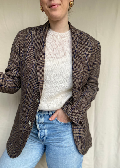 Katoenen geruiten blazer - maat