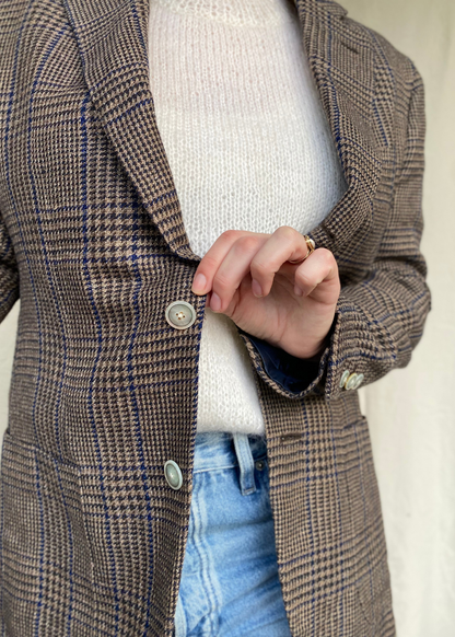 Katoenen geruiten blazer - maat