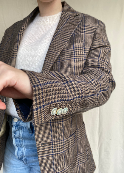 Katoenen geruiten blazer - maat