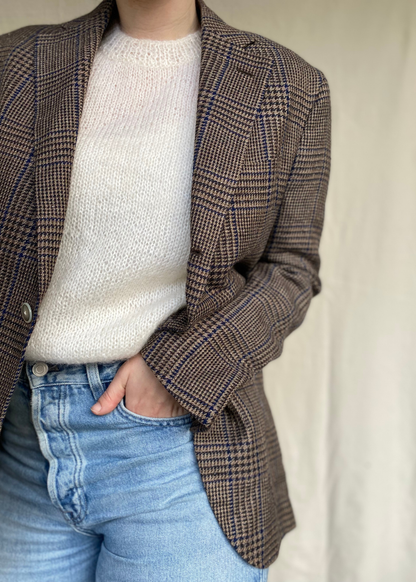 Katoenen geruiten blazer - maat