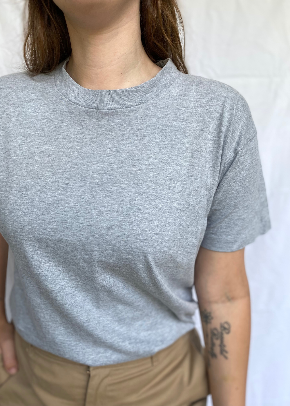 Grijs dames katoenen shirt - maat M/L
