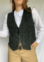 Zwart boho style dames gilet - maat S tot L