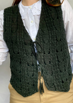 Zwart boho style dames gilet - maat S tot L