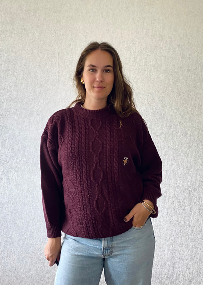 Wijnrode trui l xl Maxime Subb Studio