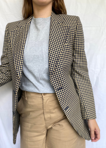 Katoenen geruiten dames blazer - maat M