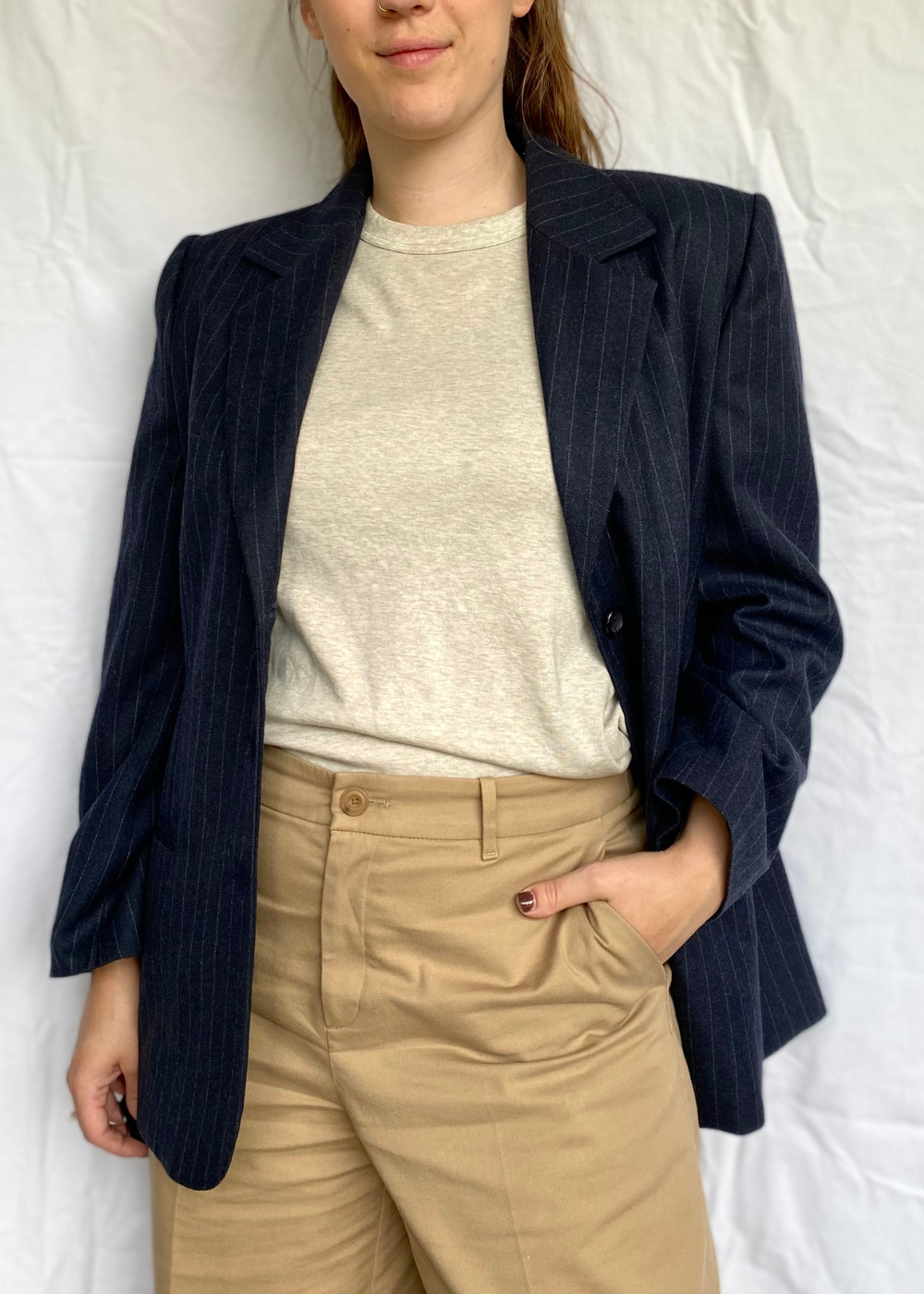 Dames krijtstreep blazer - maat M/L