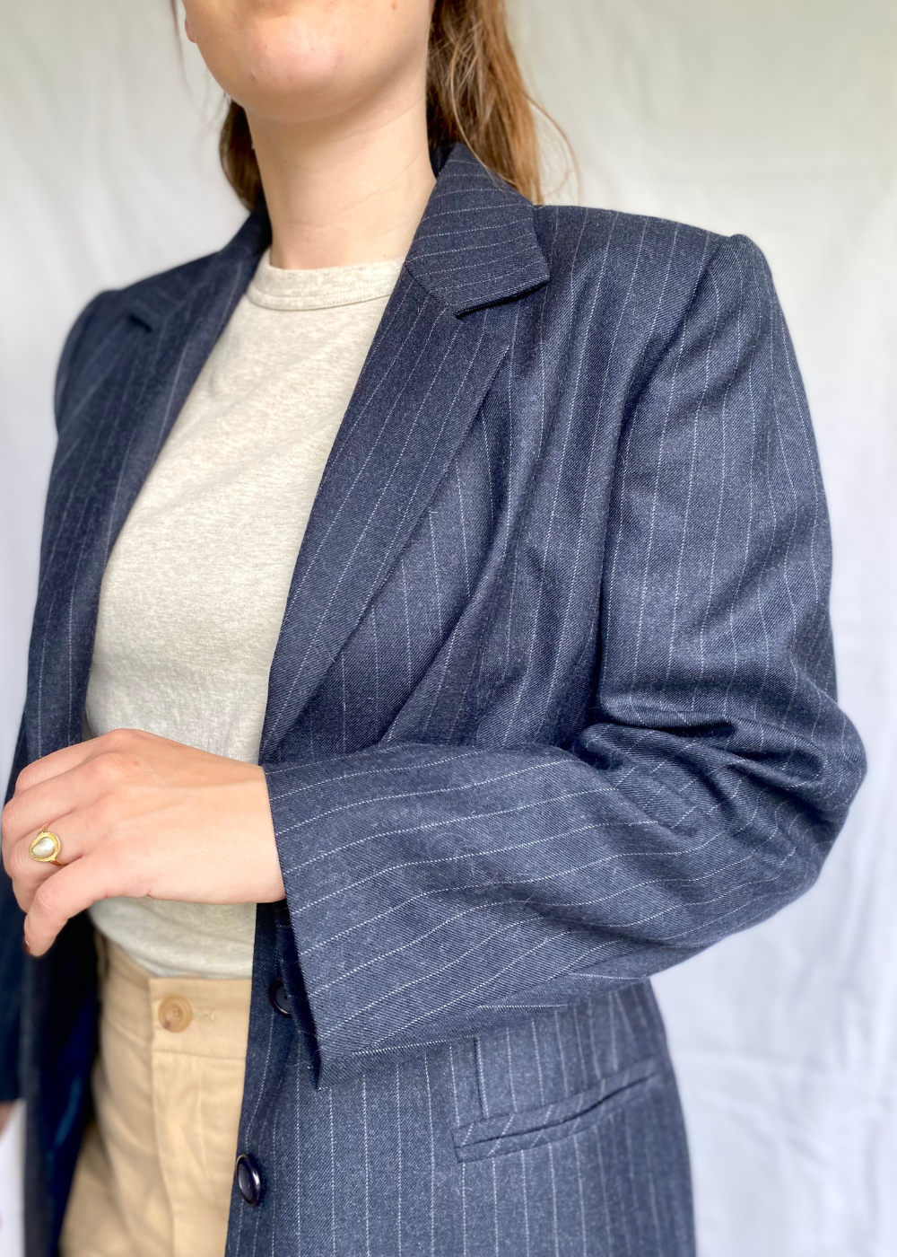 Dames krijtstreep blazer - maat M/L