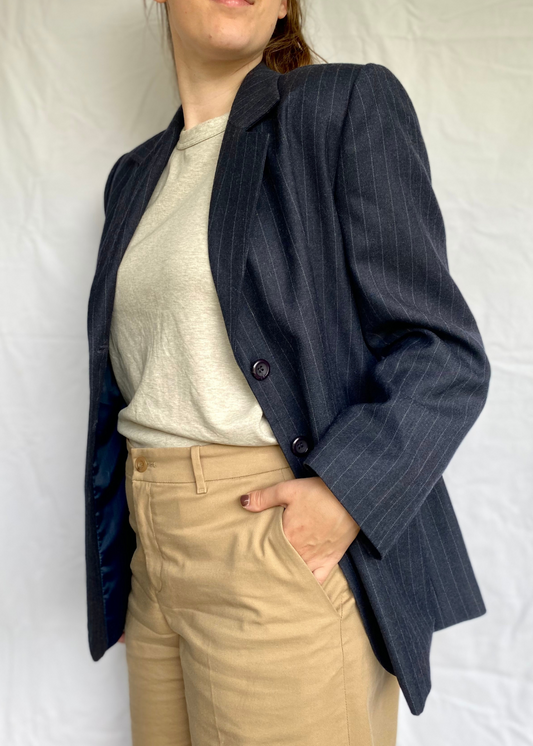 Dames krijtstreep blazer - maat M/L