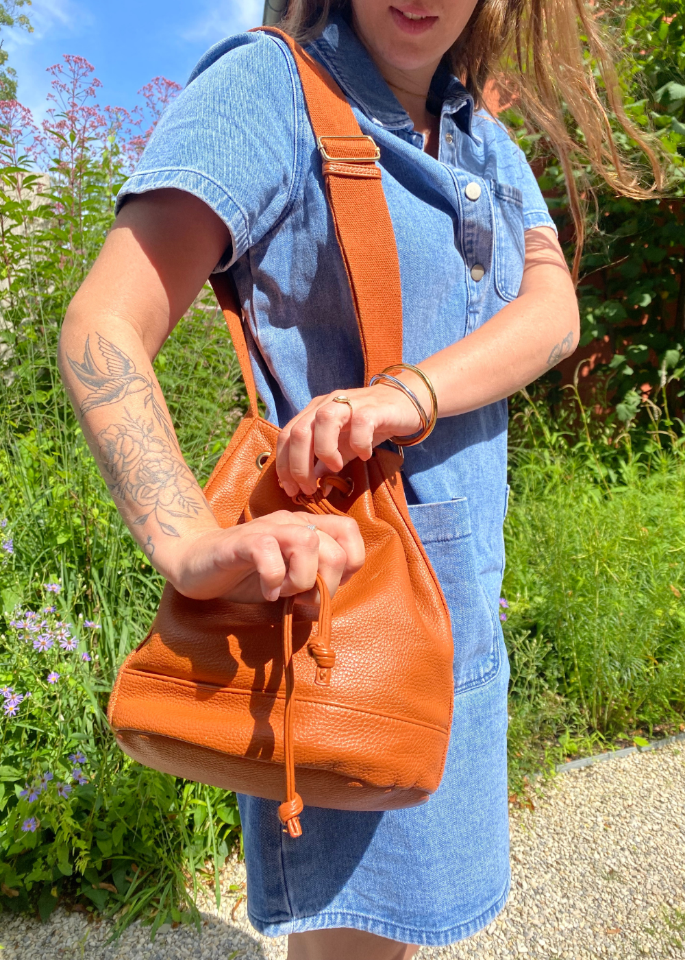 Lichtbruine bucket bag