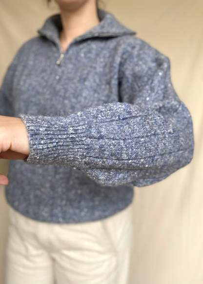 Wool zip-up sweater - maat M/L