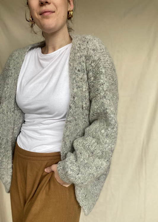 Grijs wollen vest - maat M tot XL