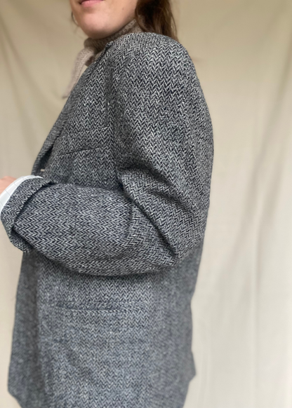 Tijdloze grijze blazer - maat L/XL