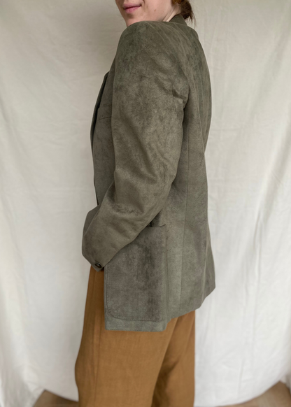 Groene velours blazer – maat L/XL