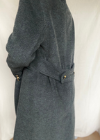 Donkergroene woolcoat – maat L