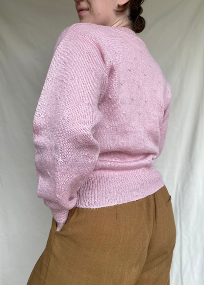 Poederroze wollen vest - maat M/L