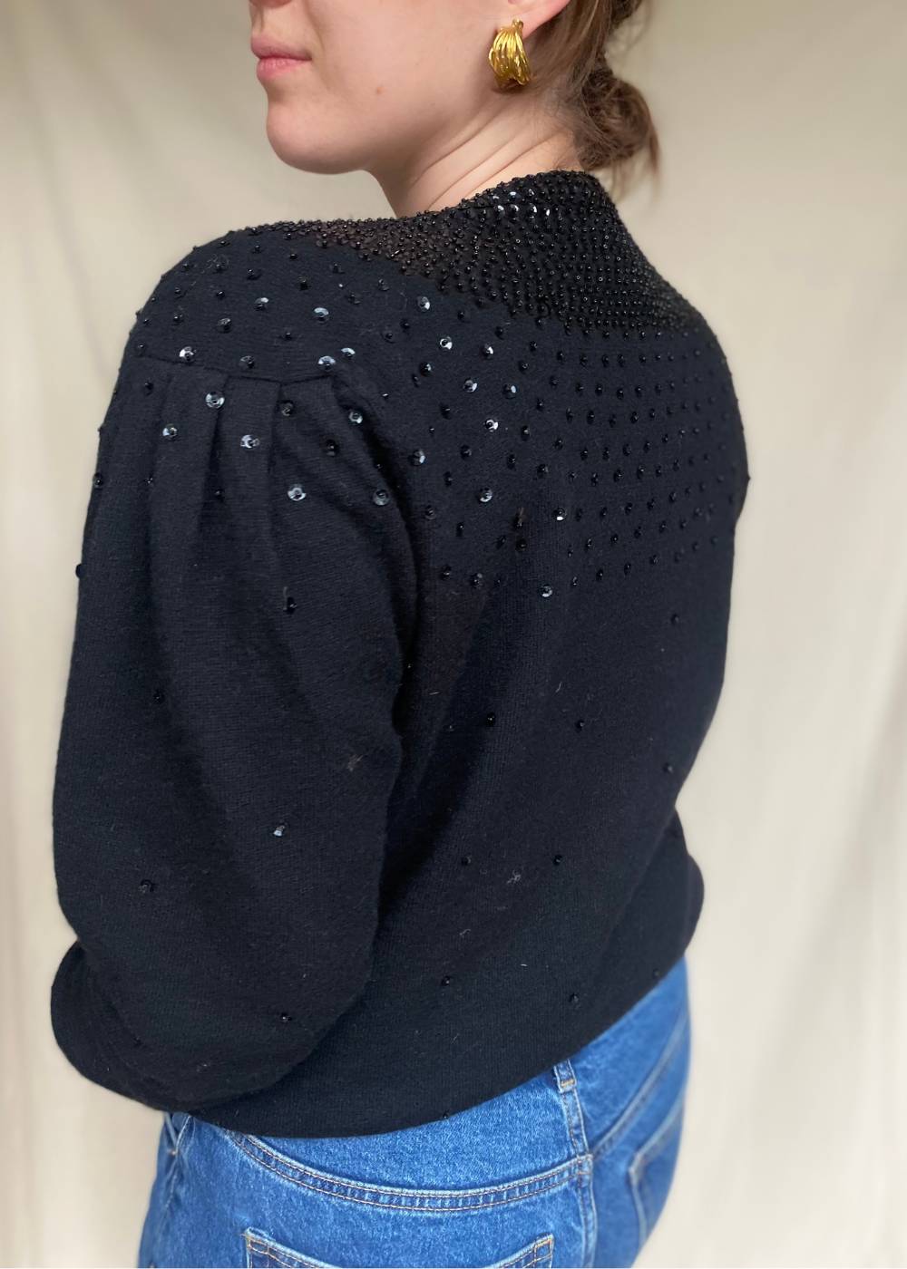 Lamswollen glitter vest - maat M/L