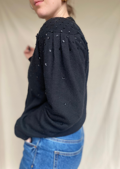 Lamswollen glitter vest - maat M/L