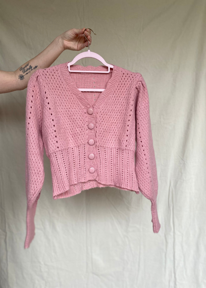 Zachtroze vest – maat S/M