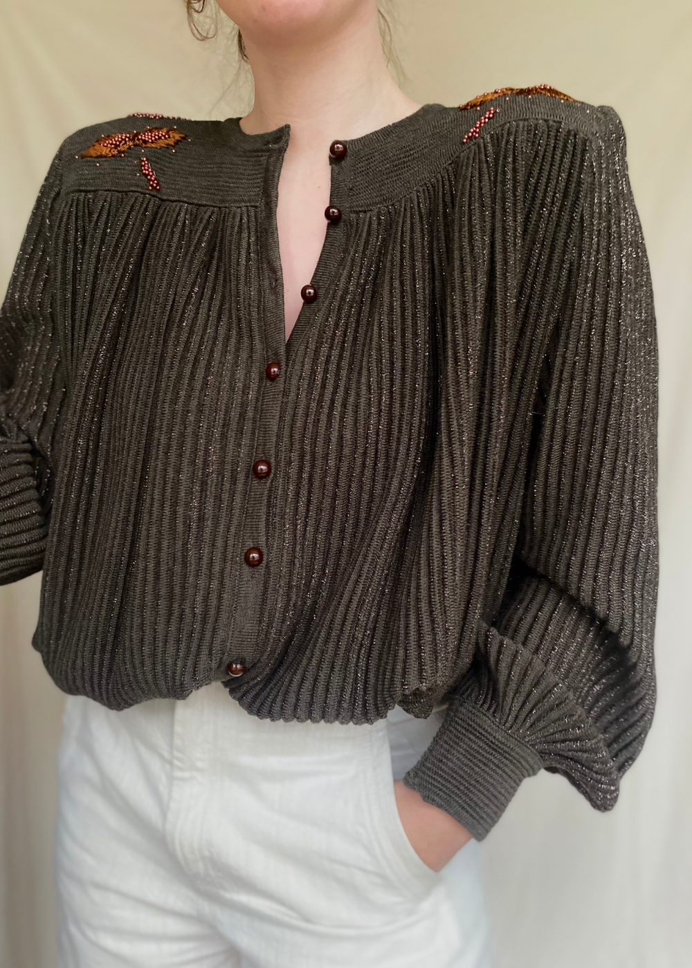 Donkergroene top – maat L