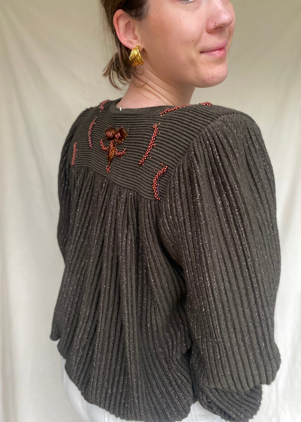 Donkergroene top – maat L