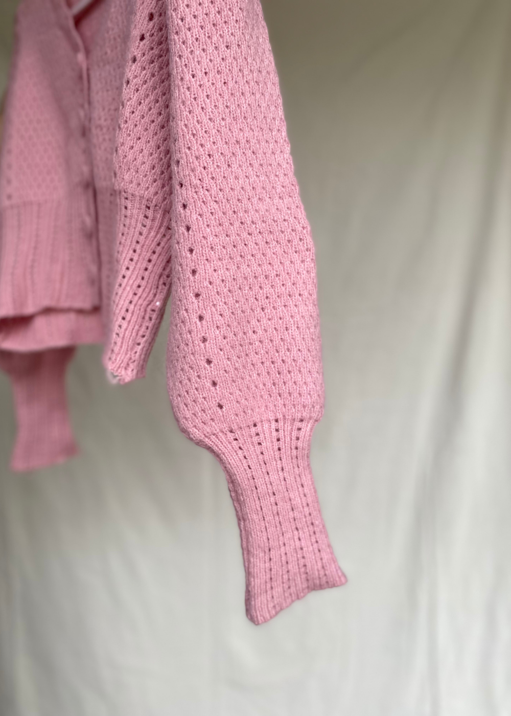 Zachtroze vest – maat S/M