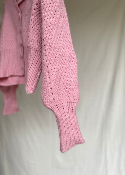 Zachtroze vest – maat S/M