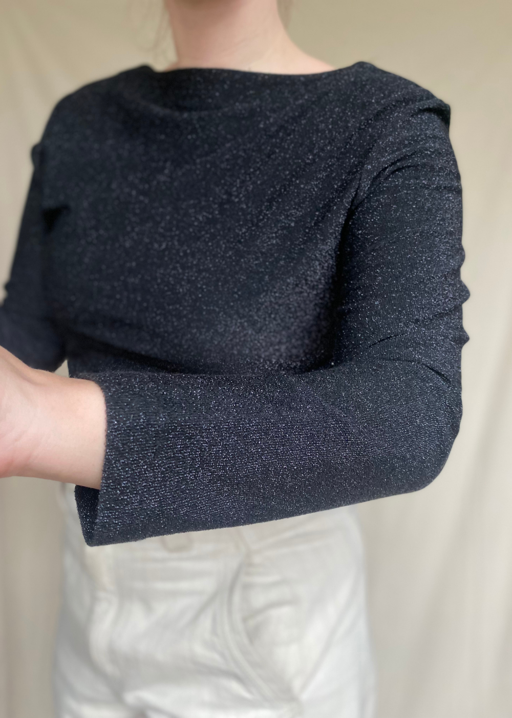 Zwarte longsleeve top - maat S/M