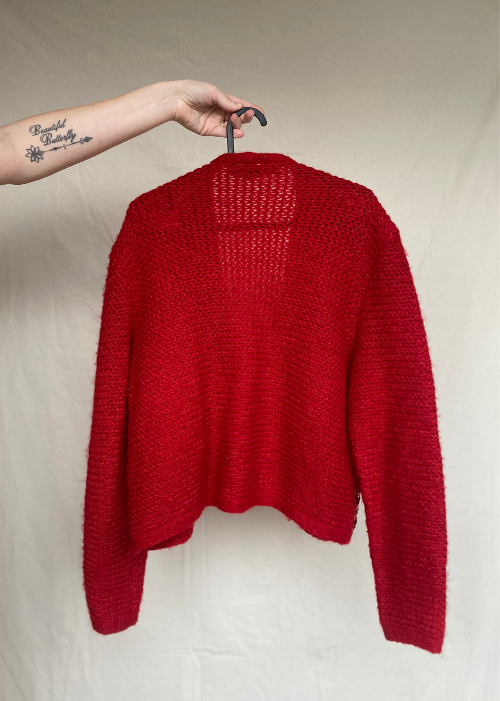 Rood pailletten vest - maat M