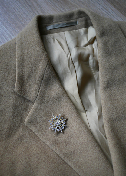 Goud zilveren broche