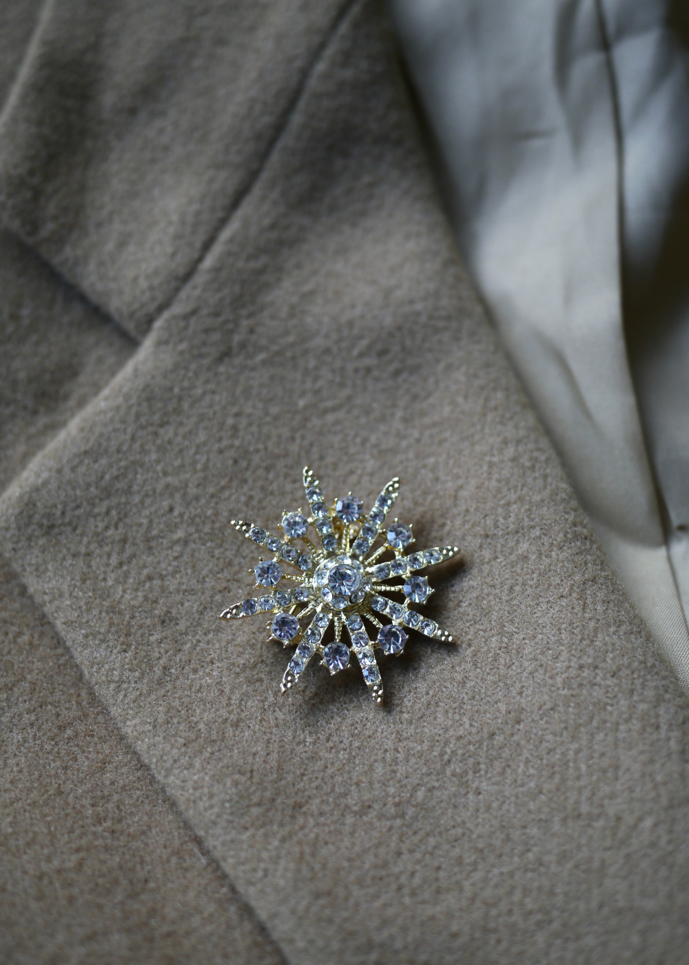 Goud zilveren broche