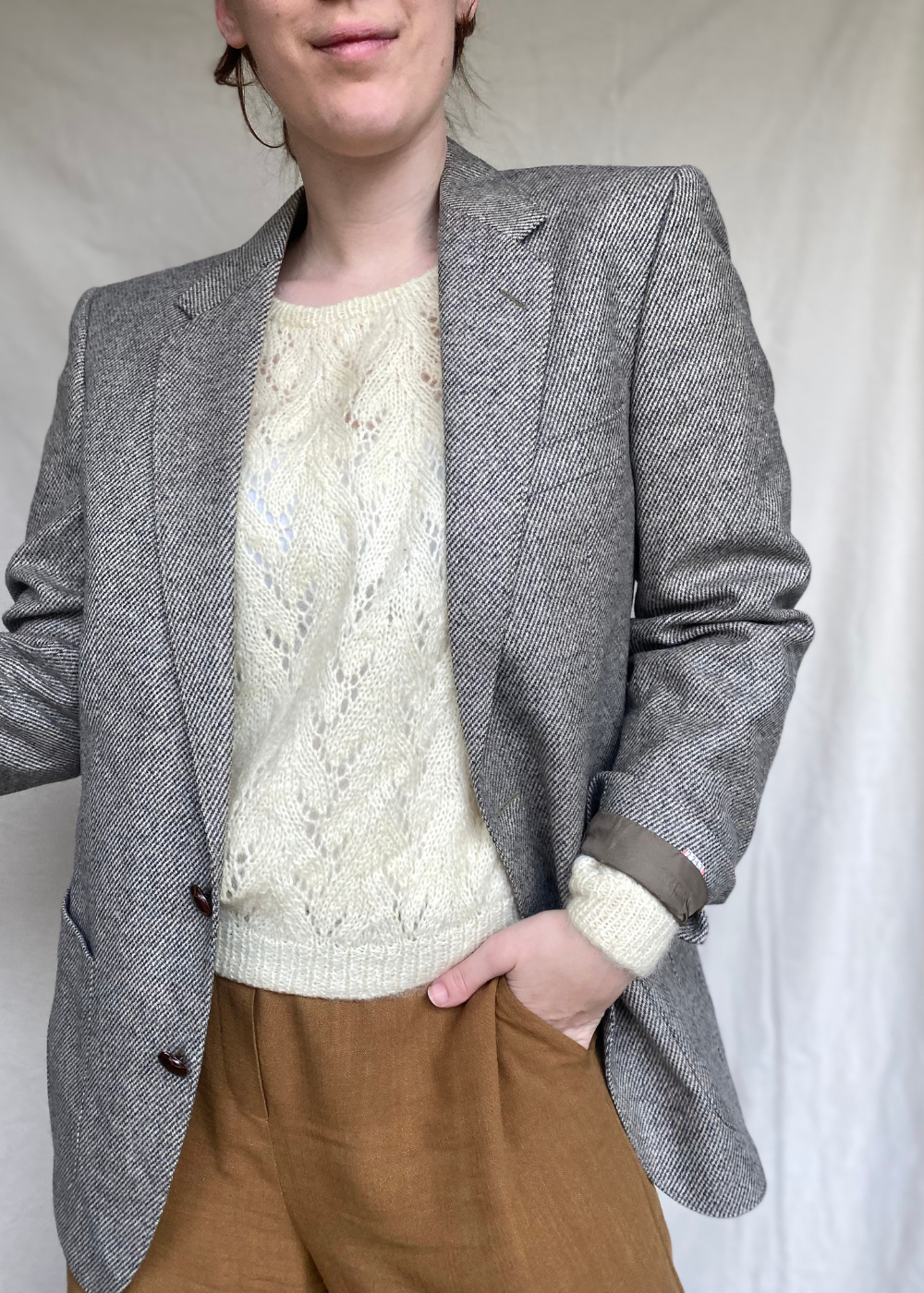 Grijze blazer - maat L/XL