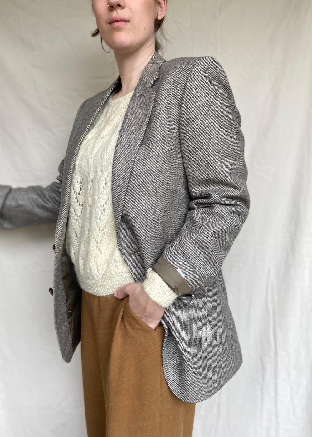 Grijze blazer - maat L/XL